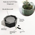 moule silicone pot plante carré rond reutilisable moderne gris mat opacité