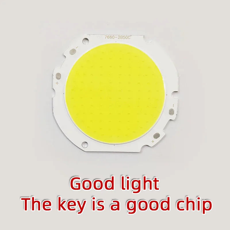ampoule led chip blanc jaune grille points 76mm 60mm circulaire 50w 6500k 3000k
