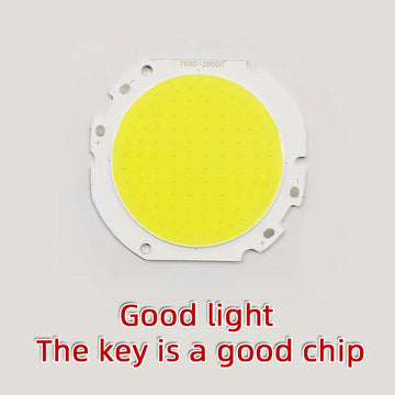 ampoule led chip blanc jaune grille points 76mm 60mm circulaire 50w 6500k 3000k