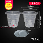 Pots plante transparents modernes perforés drainants 10cm fleur verteintérieur