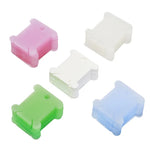 bobines fil transparentes modernes couleur rose blanc vert bleu rangement fil coudre