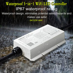 contrôleur led wifi ip67 étanche 12v 24v rgbw cct application smartphone moderne