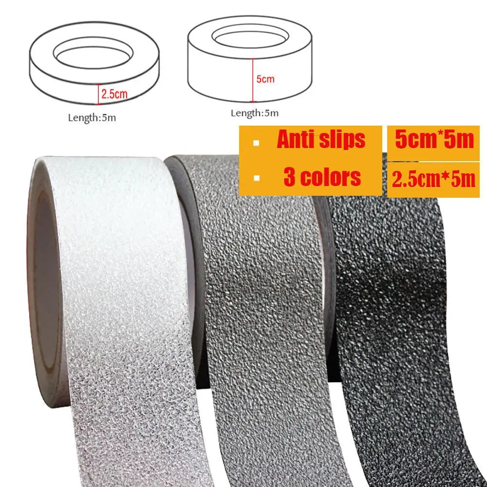 ruban antidérapant adhésif moderne grains noir blanc gris 5m