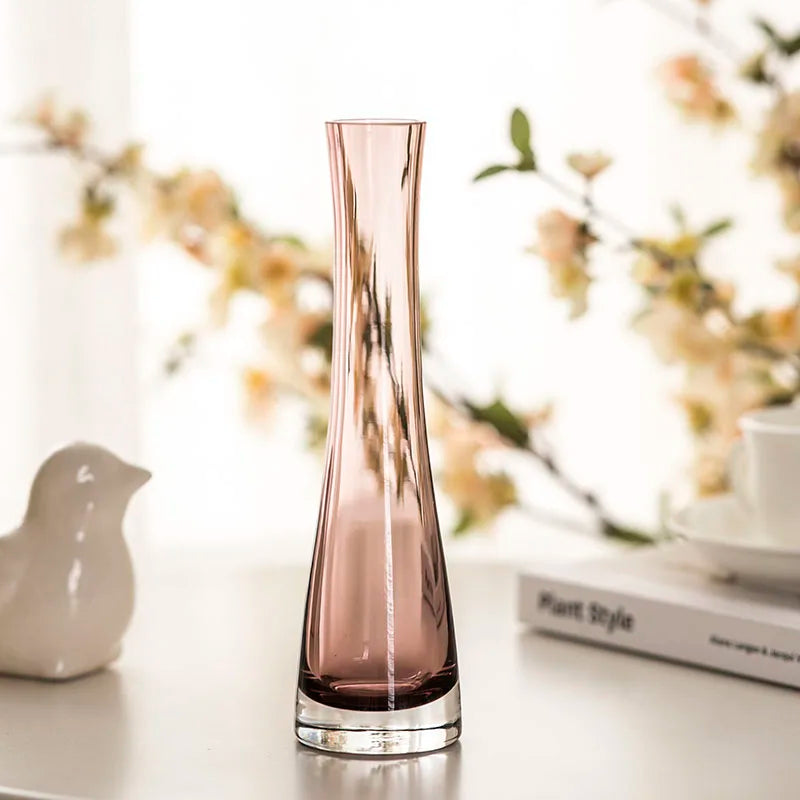 vases modernes violet gris bleu transparent décoration intérieure table contemporain