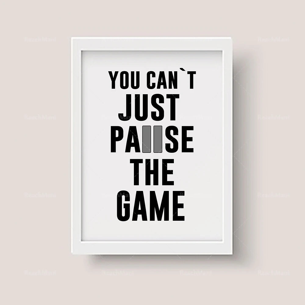 Vous ne pouvez pas simplement faire une pause, vous devez jouer le jeu.