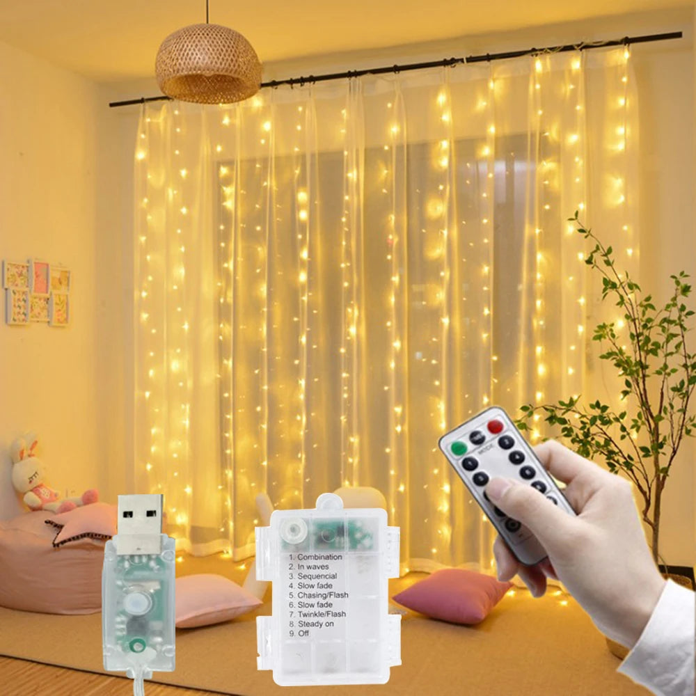 guirlande lumineuse led décoration noël mariage intérieur blanc multicolore usb batterie fête moderne intérieur