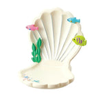 figurines animaux coquilles poissons deco maison enfantin cartoon blanc bleu vert