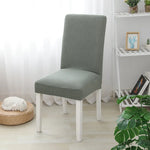 housse chaise marron noir bleu rose verte gris moderne spandex polyester jacquard unicolore elastic