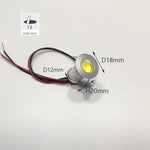 projecteur led mini argenté rayures horizontales câbles noirs rouges 12v rgb warm white