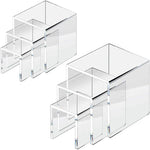 présentoirs transparents multi niveaux moderne bijoux vernis ongles desserts vin minimaliste réutilisable respectueux environnement