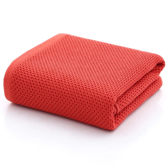 serviettes coton rapides séchage moderne beige rouge gris maille opaqueness