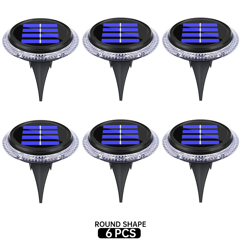 Lampe solaire extérieure 8LED moderne imperméable ip65 noir bleu blanc jardin decoration led tranche