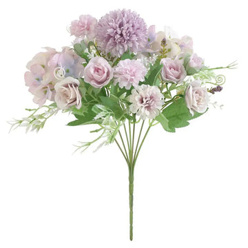 bouquet fleurs artificielles rose clair blanc bleu vert decoration maison classique romantiqueintérieurévénementmariage