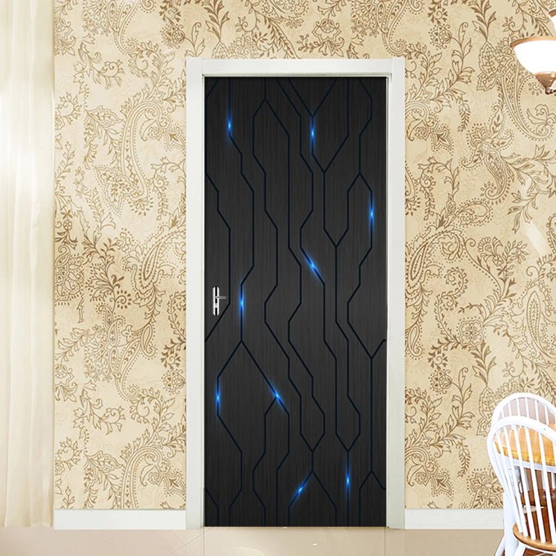 Sticker mural moderne 3D en couleur argent pour decoration interieur