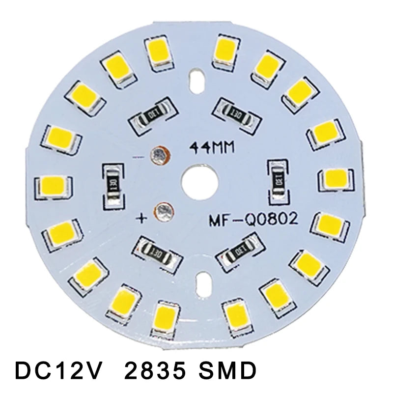 plaque led 12v 3w 6w 9w 12w 15w 18w smd 2835 blanc moderne 44mm