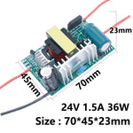 transformateur led 12v 24v alimentation 1a 2a 3a 6w 12w 24w 36w circuits imprimés