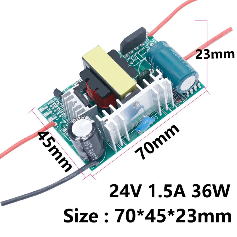 transformateur led 12v 24v alimentation 1a 2a 3a 6w 12w 24w 36w circuits imprimés