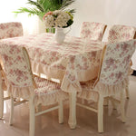 nappe table fleur rose blanche motif floral dentelle beige extérieur mariage fête romantique