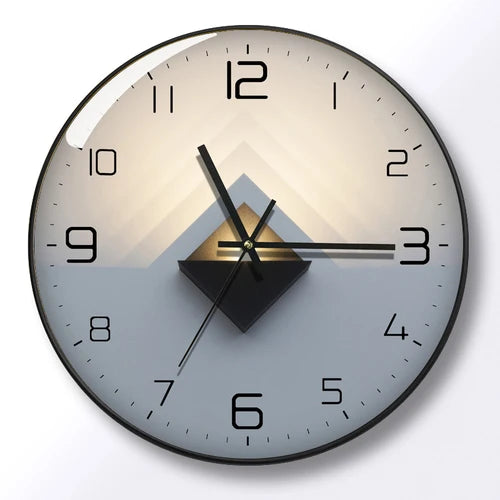 horloge murale moderne abstraite noir doré salon chambre coucher 12 14 16 pouces