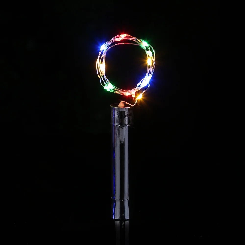 guirlande led forme bouteille vin vert argenté filament spiral moderne noël mariage