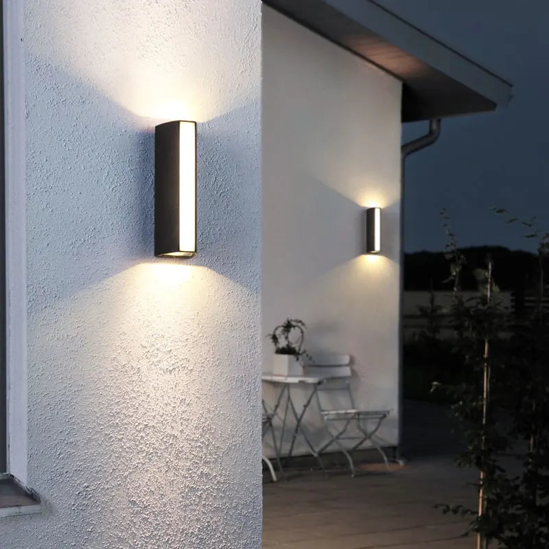 applique murale led noire ip65 contemporaine aluminium étanche 4w 110240v
