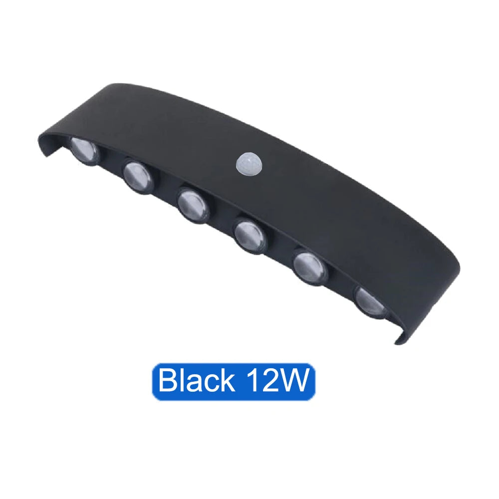 lampe murale led moderne blanc sensibilité mouvement étanche réglable intérieur extérieur