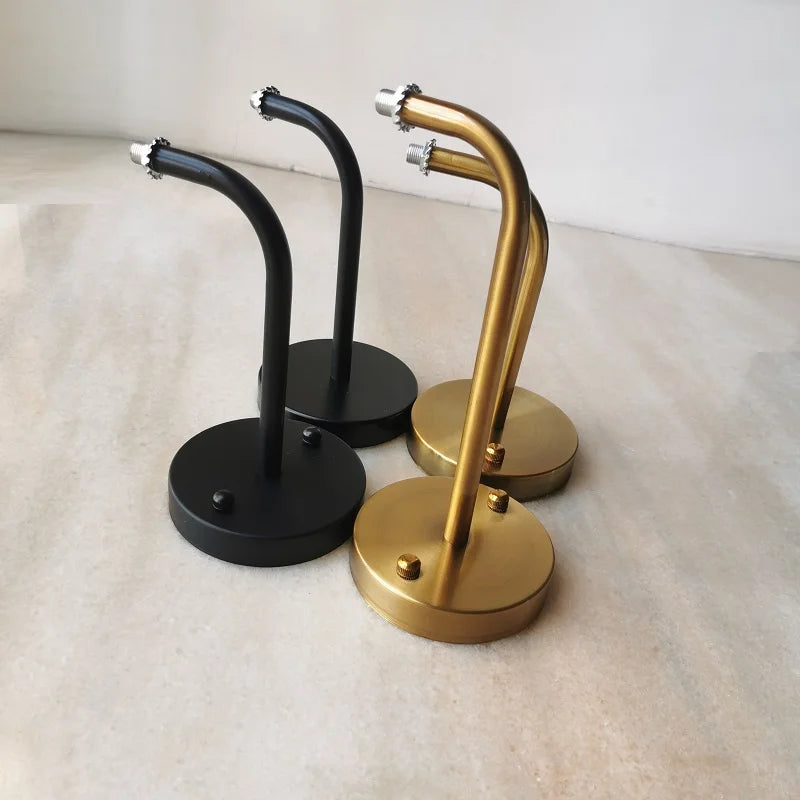 supports muraux modernes minimalistes noirs or lisses mat accessoires vis fixation