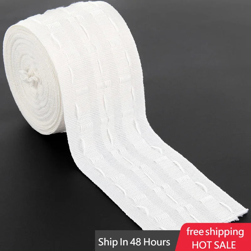 ruban plissé blanc tissé moderne métalliques accessoire rideau 10 mètresversible crochet attache