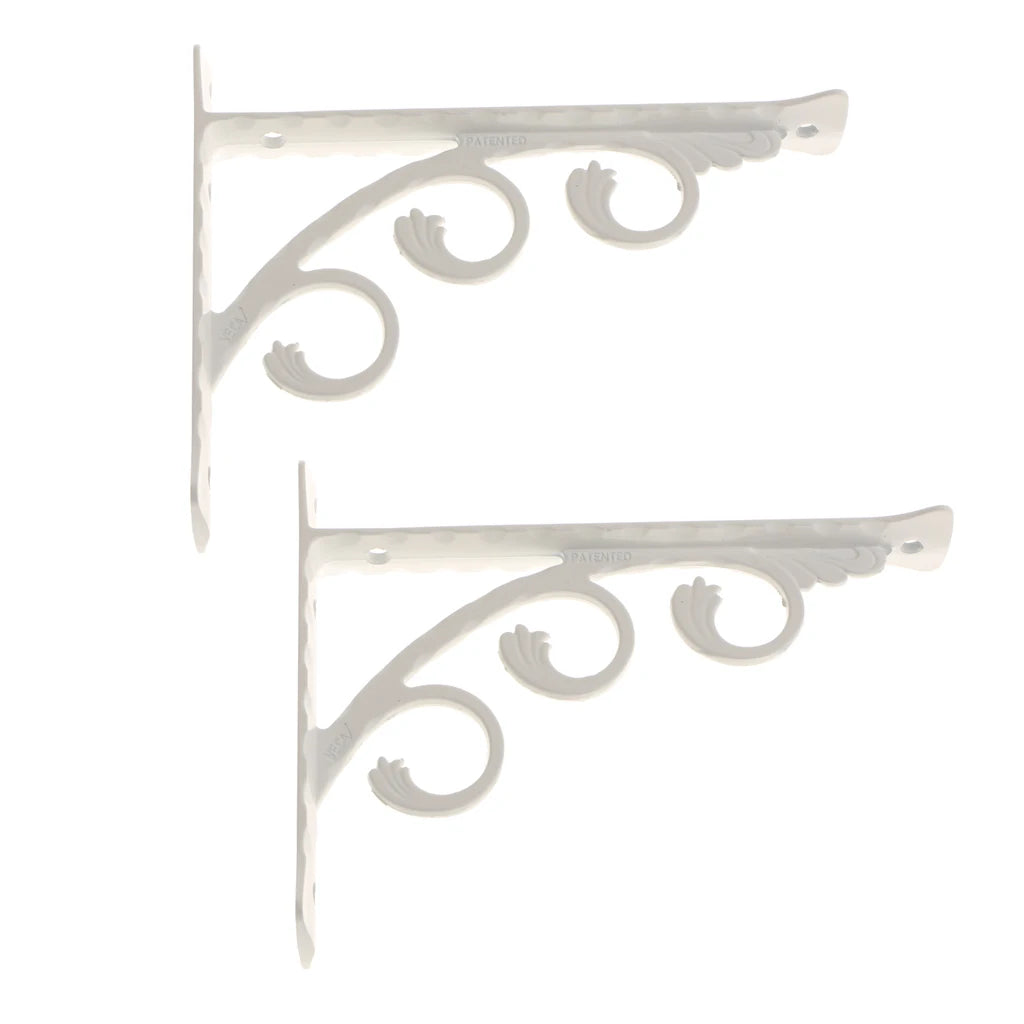 support mural étagère blanc noir floral classique vintage élégant aluminium