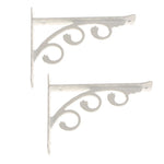 support mural étagère blanc noir floral classique vintage élégant aluminium