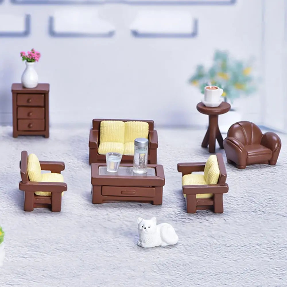 fauteuil tabouret table lit canapé commode miniature mobilier maison poupées accessoire jouets plastique