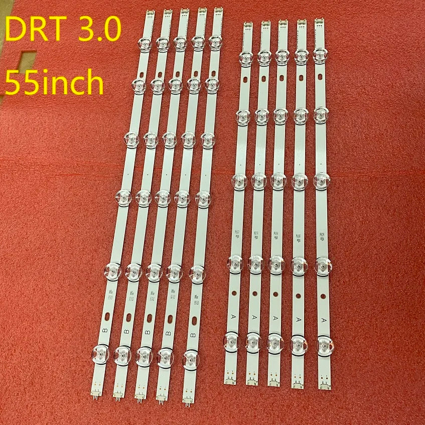bandes led 55 pouces blanc moderne chambre télévision fixations connecteurs