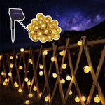 guirlande solaire boules cristal multicolore led extérieure festive patio jardin