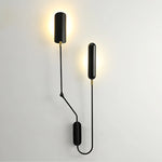 lampe murale articulée moderne noir doré minimaliste deux sources lumineuses flux lumineux variable chambre