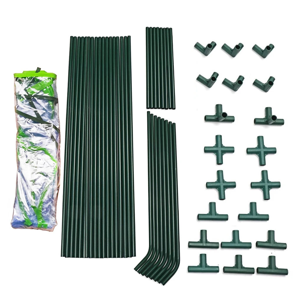 serre jardin transparente pvc 270x90x90cm cadre vert clips moderne fonctionnelle toile
