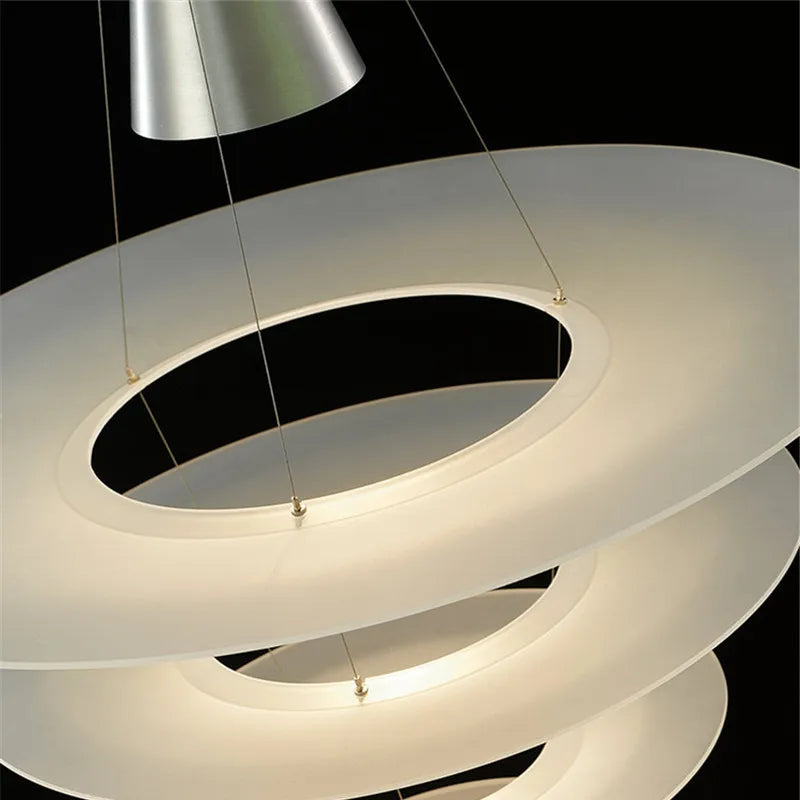 suspension lumineuse blanc moderne acrylique nordique opaque salon chambre
