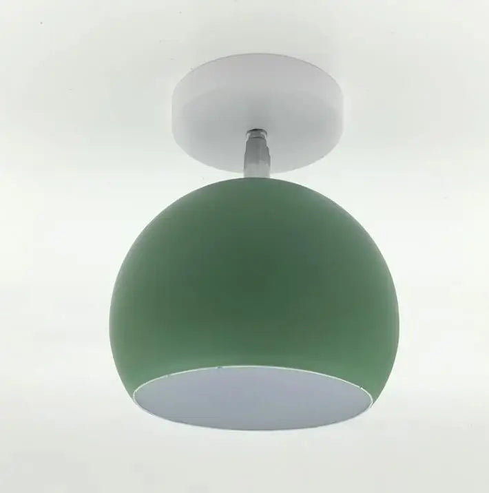 lampe suspension vert moderne minimaliste nordique matériau métal interrupteur bouton