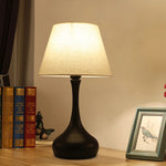 lampe table moderne abatjour tissu texturé noir blanc simple chambre coucher led 50cm haute