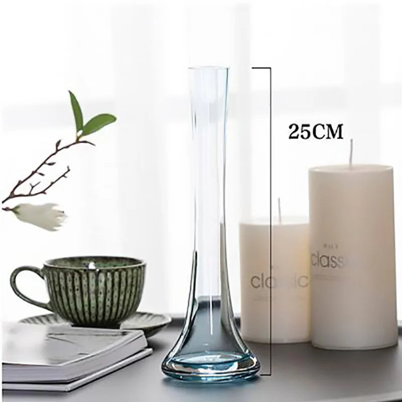 vases modernes violet gris bleu transparent décoration intérieure table contemporain