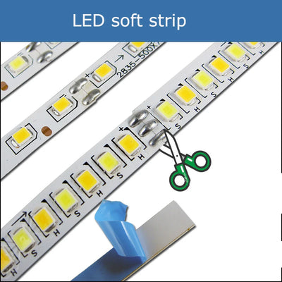 Bande LED flexible double couleur installée sur plafonnier de salon