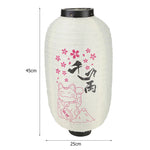 lanterne japonaise traditionnelle fleurs cerisier blanc rose noire fete decoOpaque