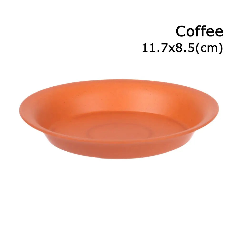 assiettes rondes modernes différentes tailles noir blanc orange solides intérieur extérieur