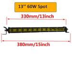 barre lumineuse led jaune moderne 13 20 32 38 inch ip67 vis protection