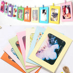 cadres photo colorés cartonnés 10 pièces décoratifs scrapbooking souvenirs pince linge cordelette lumineuse
