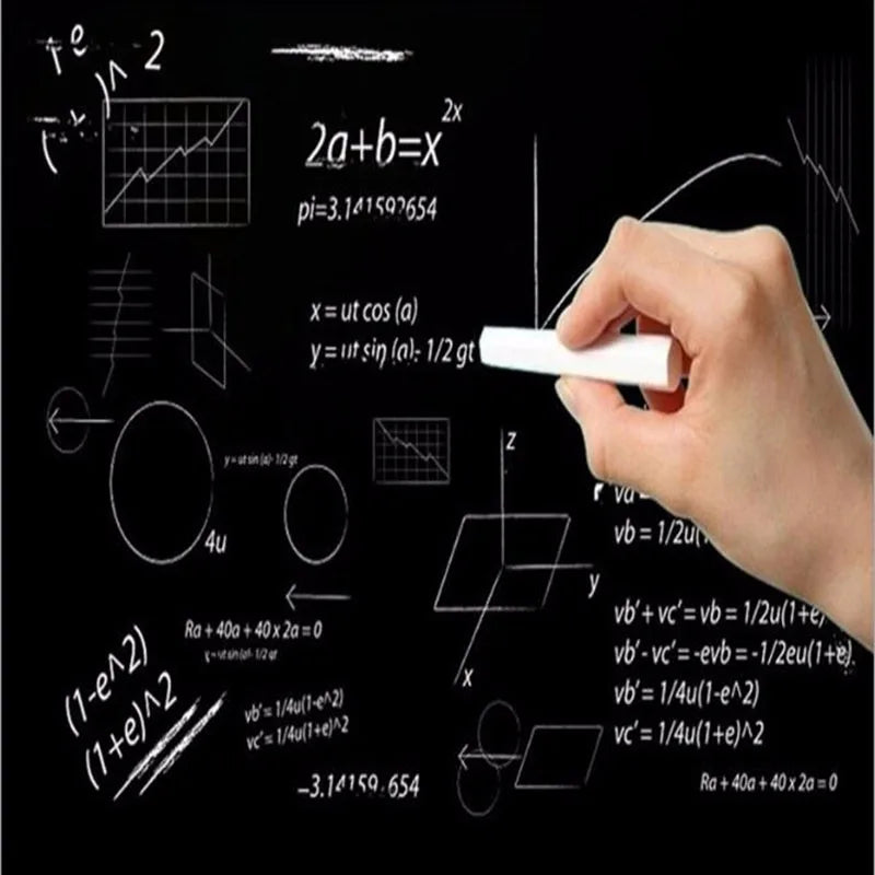 tableau noir autocollant motif floral graphiques mathématiques texte créatif opaque étudiant enseignement