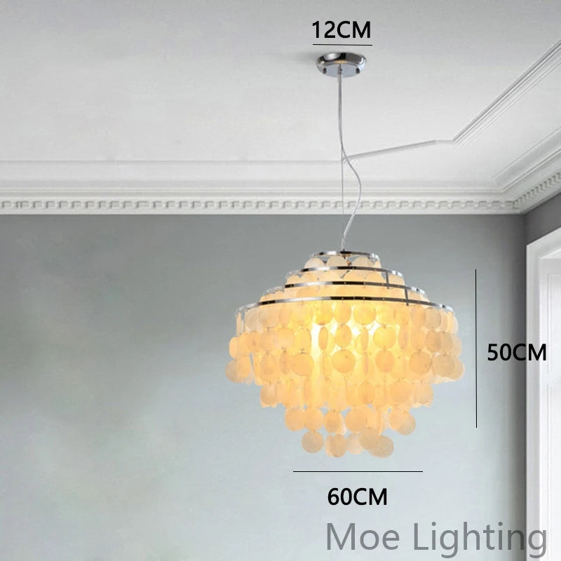 Suspension lumineuse moderne élégante blanc doré translucide clips câbles pendentif chambre