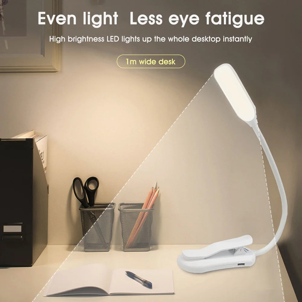 lampe rechargeable led noir blanc flexible clipser nocturne charge usb moderne