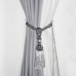 pompon rideau beige noir decoratif textile maison facile utilisation classique or argent bleu