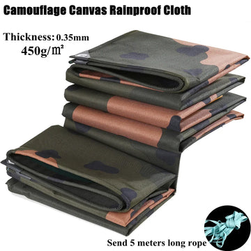 Voile d'ombrage camouflage PVC imperméable pour extérieur
