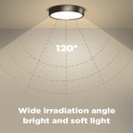 lampe led ronde noire ultra mince moderne montage surface cuisine salon éclairage intérieur